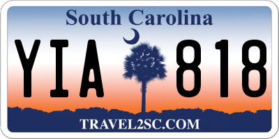 SC license plate YIA818
