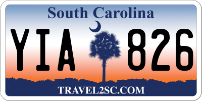 SC license plate YIA826