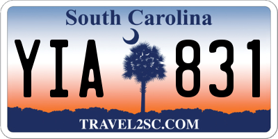 SC license plate YIA831