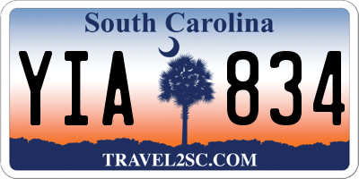 SC license plate YIA834