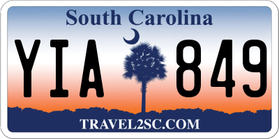 SC license plate YIA849