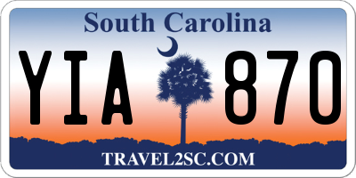 SC license plate YIA870