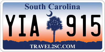 SC license plate YIA915