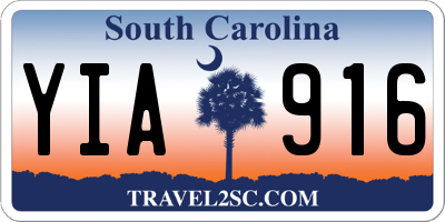 SC license plate YIA916