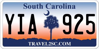 SC license plate YIA925