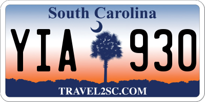 SC license plate YIA930