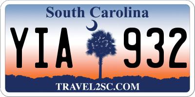 SC license plate YIA932