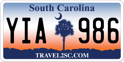 SC license plate YIA986