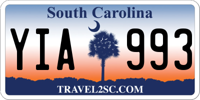 SC license plate YIA993