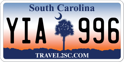 SC license plate YIA996
