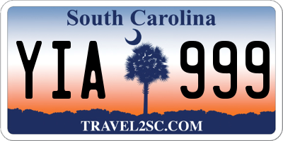 SC license plate YIA999
