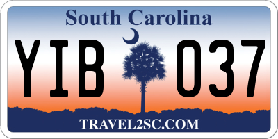 SC license plate YIB037