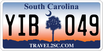 SC license plate YIB049