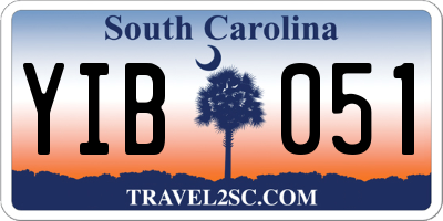 SC license plate YIB051