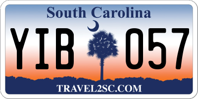 SC license plate YIB057