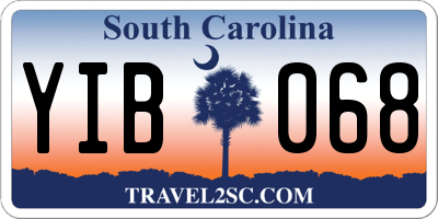 SC license plate YIB068