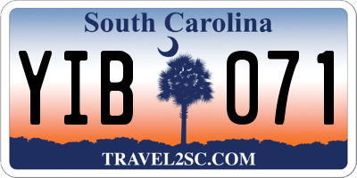 SC license plate YIB071