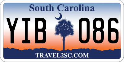 SC license plate YIB086