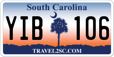 SC license plate YIB106