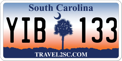 SC license plate YIB133