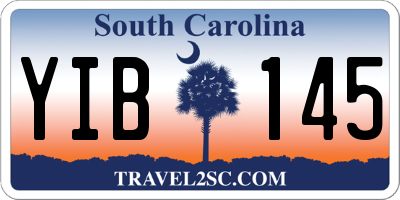 SC license plate YIB145