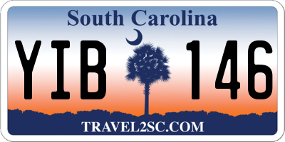 SC license plate YIB146