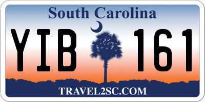 SC license plate YIB161