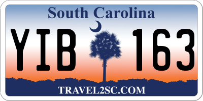 SC license plate YIB163