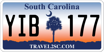 SC license plate YIB177