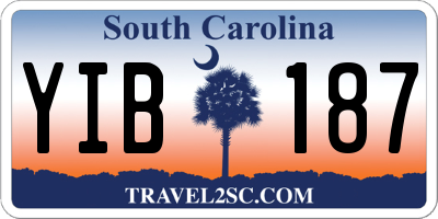 SC license plate YIB187