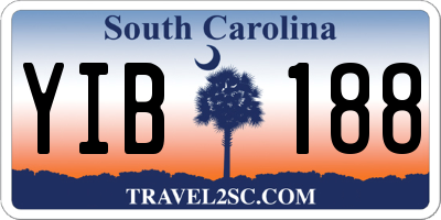 SC license plate YIB188