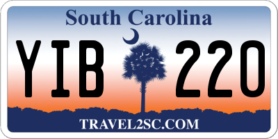 SC license plate YIB220