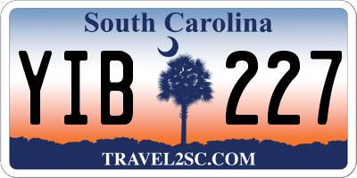SC license plate YIB227
