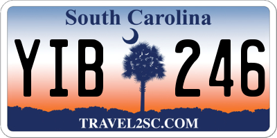SC license plate YIB246