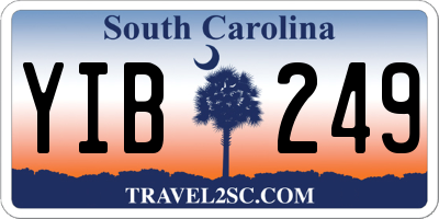 SC license plate YIB249