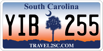SC license plate YIB255