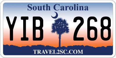 SC license plate YIB268