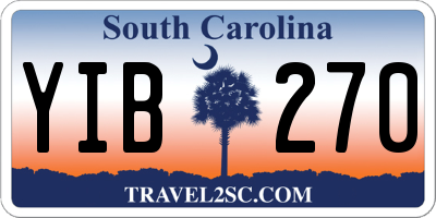 SC license plate YIB270