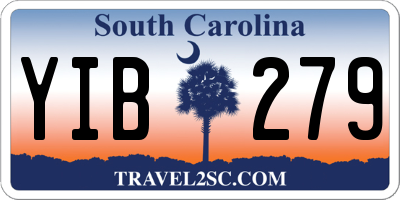 SC license plate YIB279
