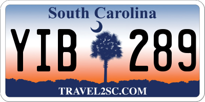 SC license plate YIB289
