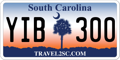 SC license plate YIB300