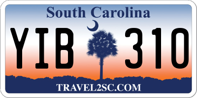 SC license plate YIB310