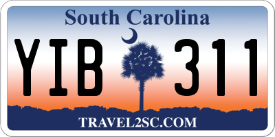 SC license plate YIB311