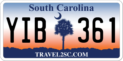 SC license plate YIB361