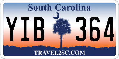 SC license plate YIB364