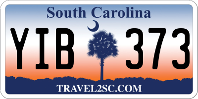 SC license plate YIB373
