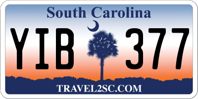 SC license plate YIB377