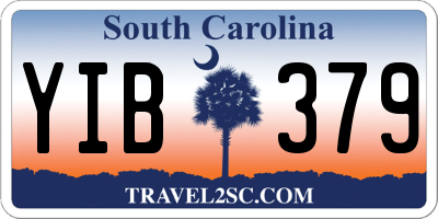 SC license plate YIB379