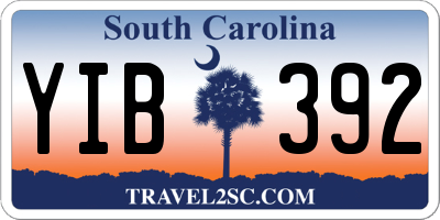 SC license plate YIB392