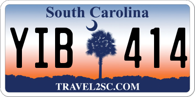 SC license plate YIB414